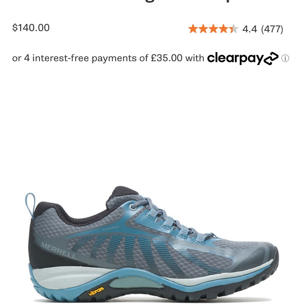Merrell Gray and Blue Athletic Shoes